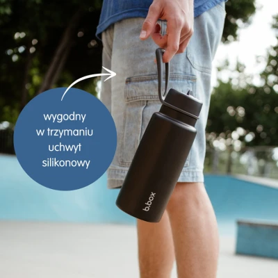 B.BOX Butelka termiczna ze składanym ustnikiem – termos ze stali nierdzewnej 1l Lagoon | Pan Piksel