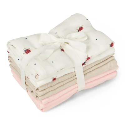 VANILLA COPENHAGEN Muślinowe pieluszki 6 pack 70x70 cm Ladybug | Pan Piksel