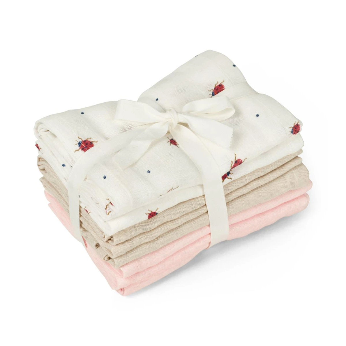 VANILLA COPENHAGEN Muślinowe pieluszki 6 pack 70x70 cm Ladybug | Pan Piksel