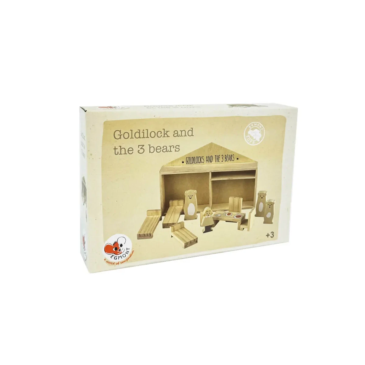 EGMONT TOYS Drewniana Układanka Złotowłosa i Niedźwiedzie | Pan Piksel
