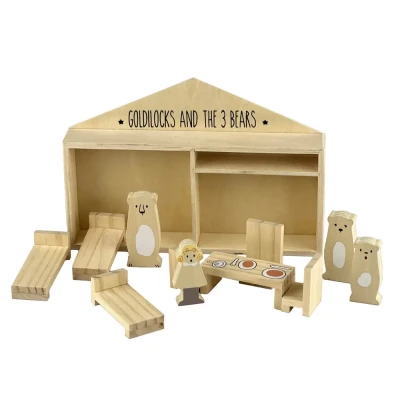 EGMONT TOYS Drewniana Układanka Złotowłosa i Niedźwiedzie | Pan Piksel