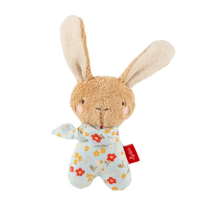SIGIKID Pierwsza przytulanka grzechotka Króliczek dla dzieci niebieski 15 cm | Pan Piksel