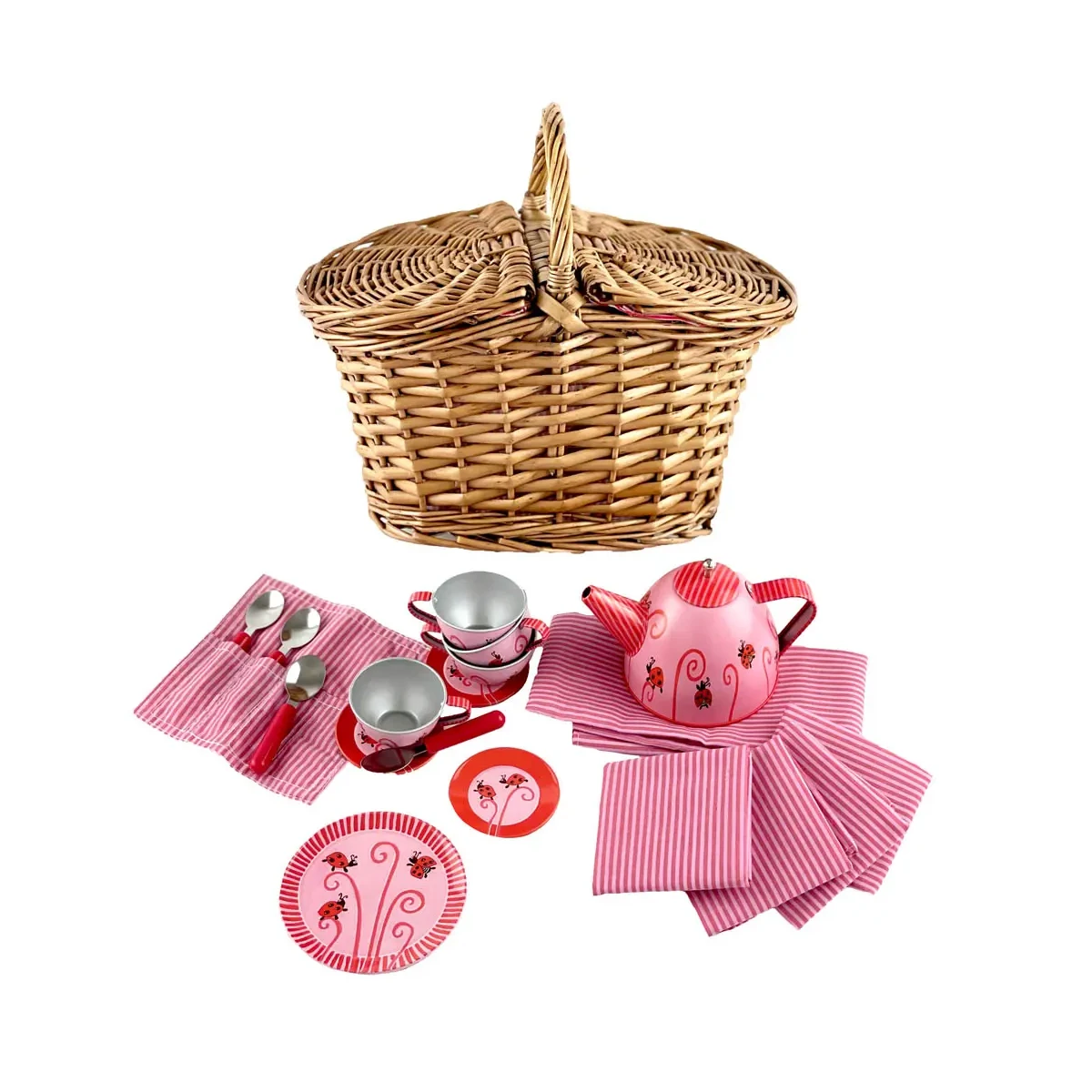 EGMONT TOYS Zestaw herbaciany w wiklinowym koszu Biedronki | Pan Piksel