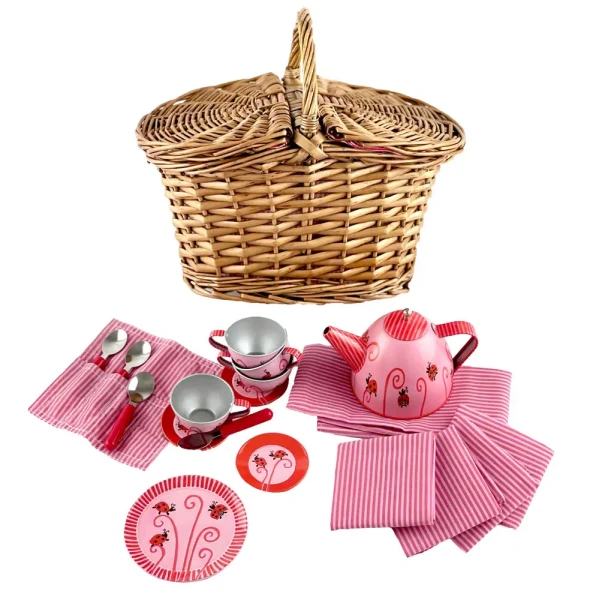 EGMONT TOYS Zestaw herbaciany w wiklinowym koszu Biedronki | Pan Piksel