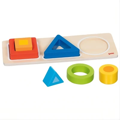 GOKI Tablica do sortowania z figurami geometrycznymi Geo Blocks | Pan Piksel