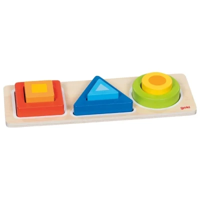 GOKI Tablica do sortowania z figurami geometrycznymi Geo Blocks | Pan Piksel
