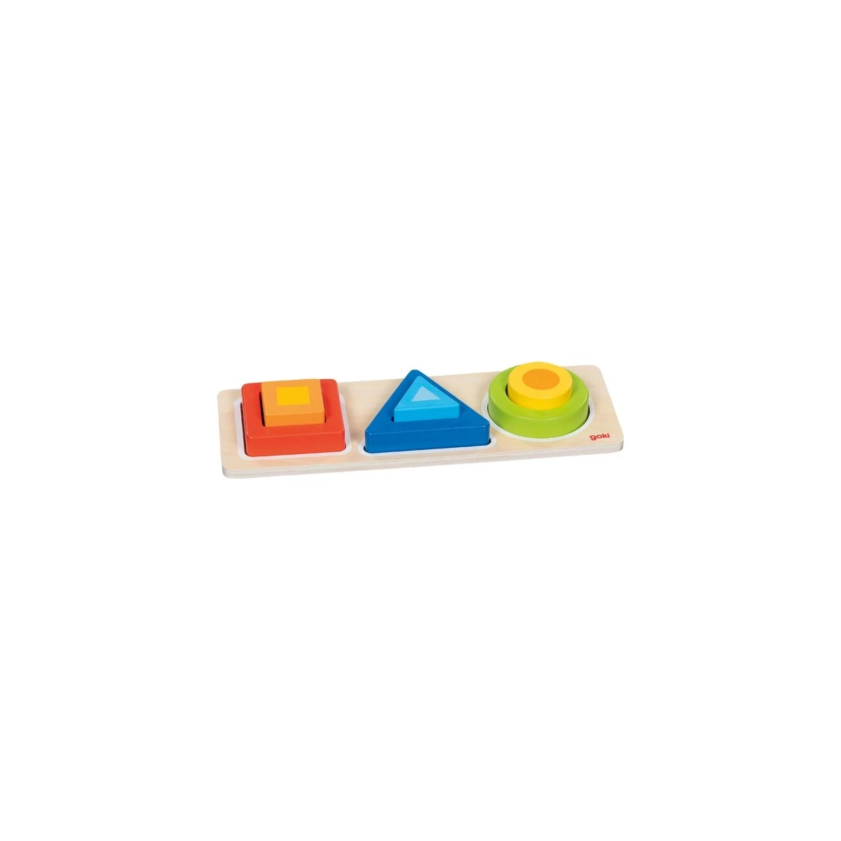 GOKI Tablica do sortowania z figurami geometrycznymi Geo Blocks | Pan Piksel
