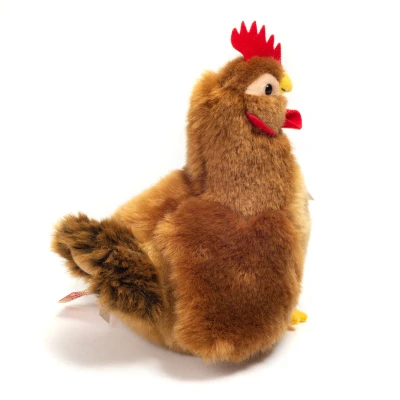 TEDDY HERMANN Kura Brązowa Siedząca 16 cm maskotka dla dzieci | Pan Piksel