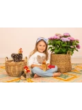 TEDDY HERMANN Kura Brązowa Siedząca 16 cm maskotka dla dzieci | Pan Piksel