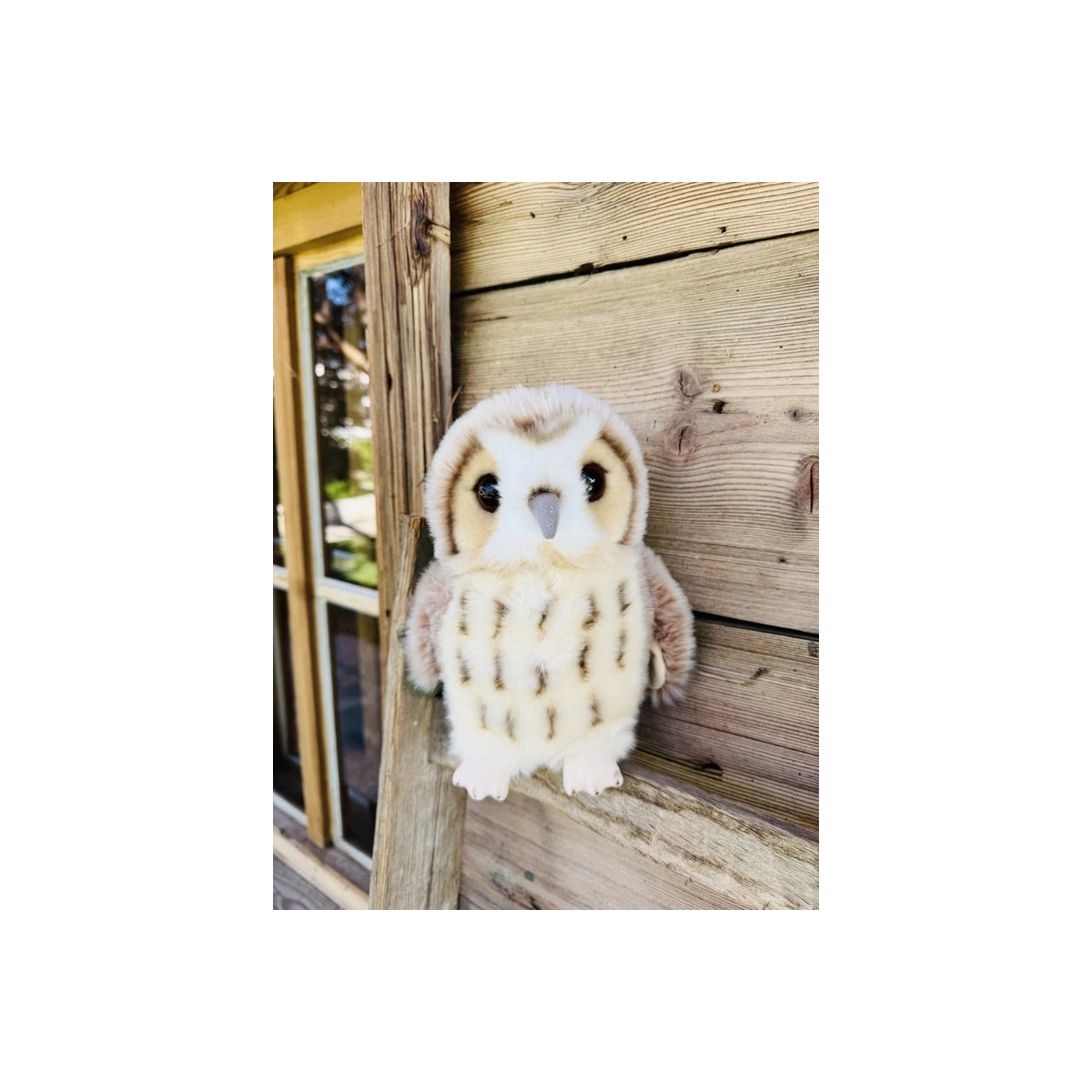 TEDDY HERMANN Maskotka sowa beżowa 20 cm | Pan Piksel