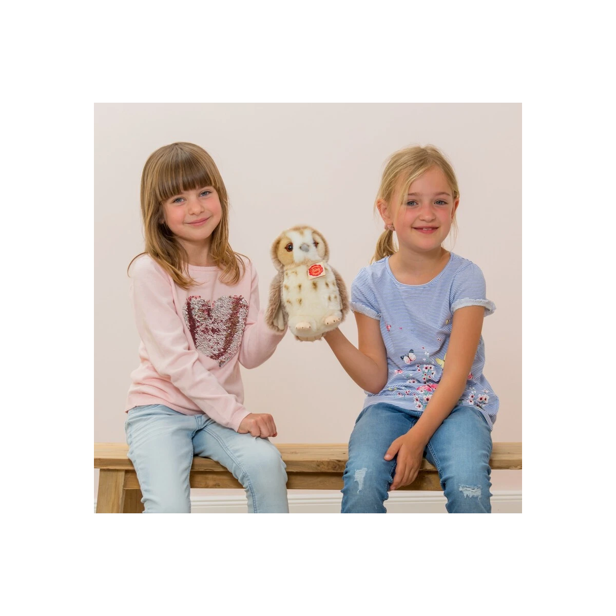 TEDDY HERMANN Maskotka sowa beżowa 20 cm | Pan Piksel