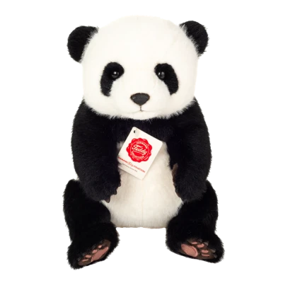 TEDDY HERMANN Maskotka Miś Pluszowy Panda siedząca 28 cm | Pan Piksel