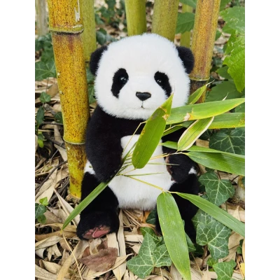 TEDDY HERMANN Maskotka Miś Pluszowy Panda siedząca 28 cm | Pan Piksel