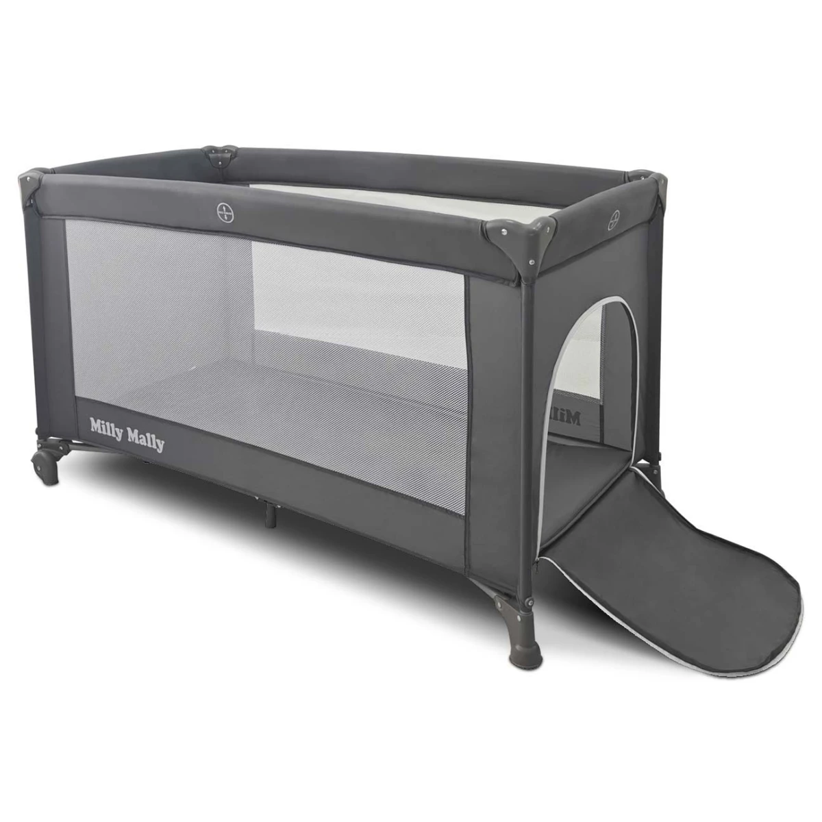 Milly Mally Łóżeczko turystyczne Mirage Dark Grey | Pan Piksel