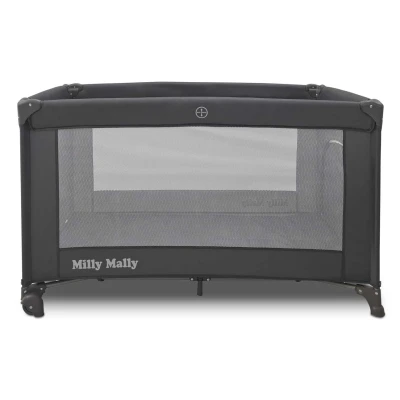 Milly Mally Łóżeczko turystyczne Mirage Dark Grey | Pan Piksel
