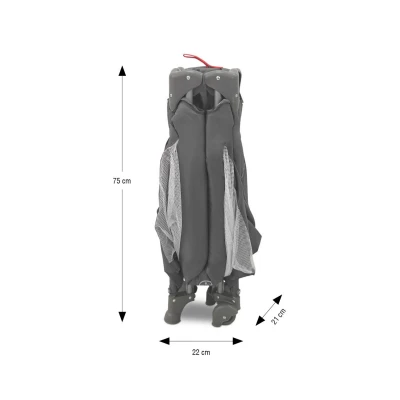 Milly Mally Łóżeczko turystyczne Mirage Dark Grey | Pan Piksel