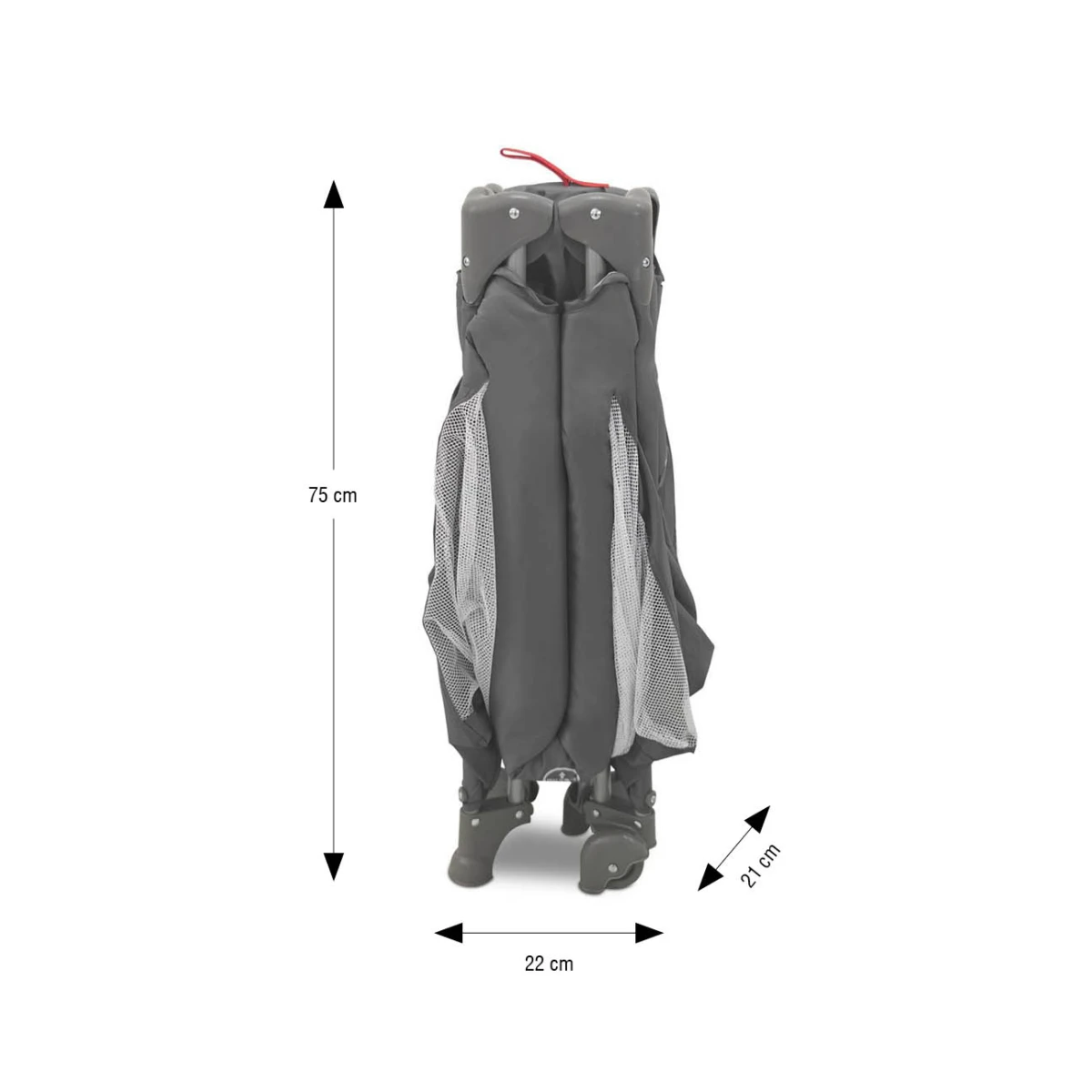 Milly Mally Łóżeczko turystyczne Mirage Dark Grey | Pan Piksel