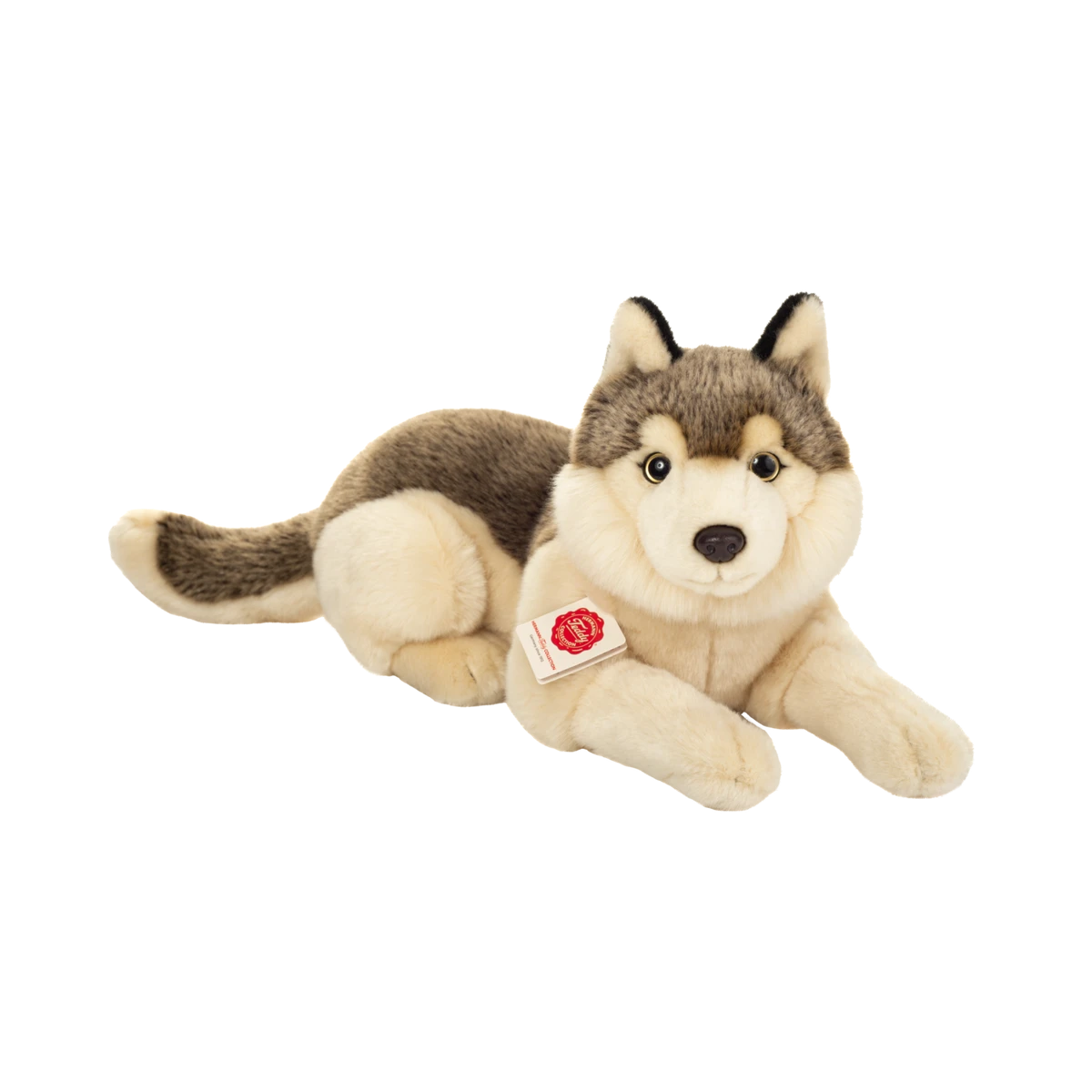 TEDDY HERMANN Maskotka Wilk leżący 40 cm | Pan Piksel