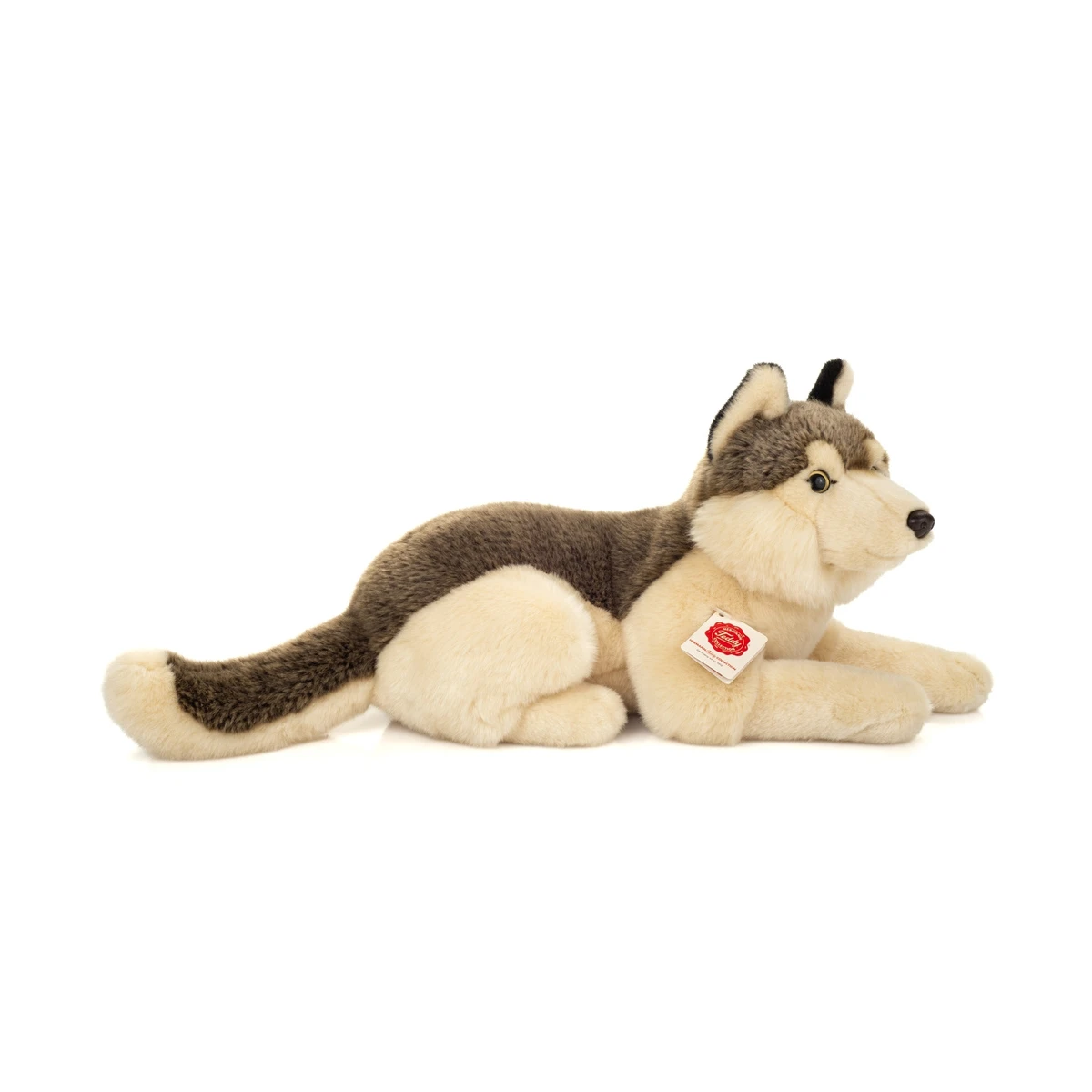 TEDDY HERMANN Maskotka Wilk leżący 40 cm | Pan Piksel