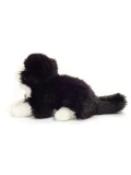 TEDDY HERMANN Kot Czarno-biały wiotki 30 cm maskotka dla dzieci | Pan Piksel