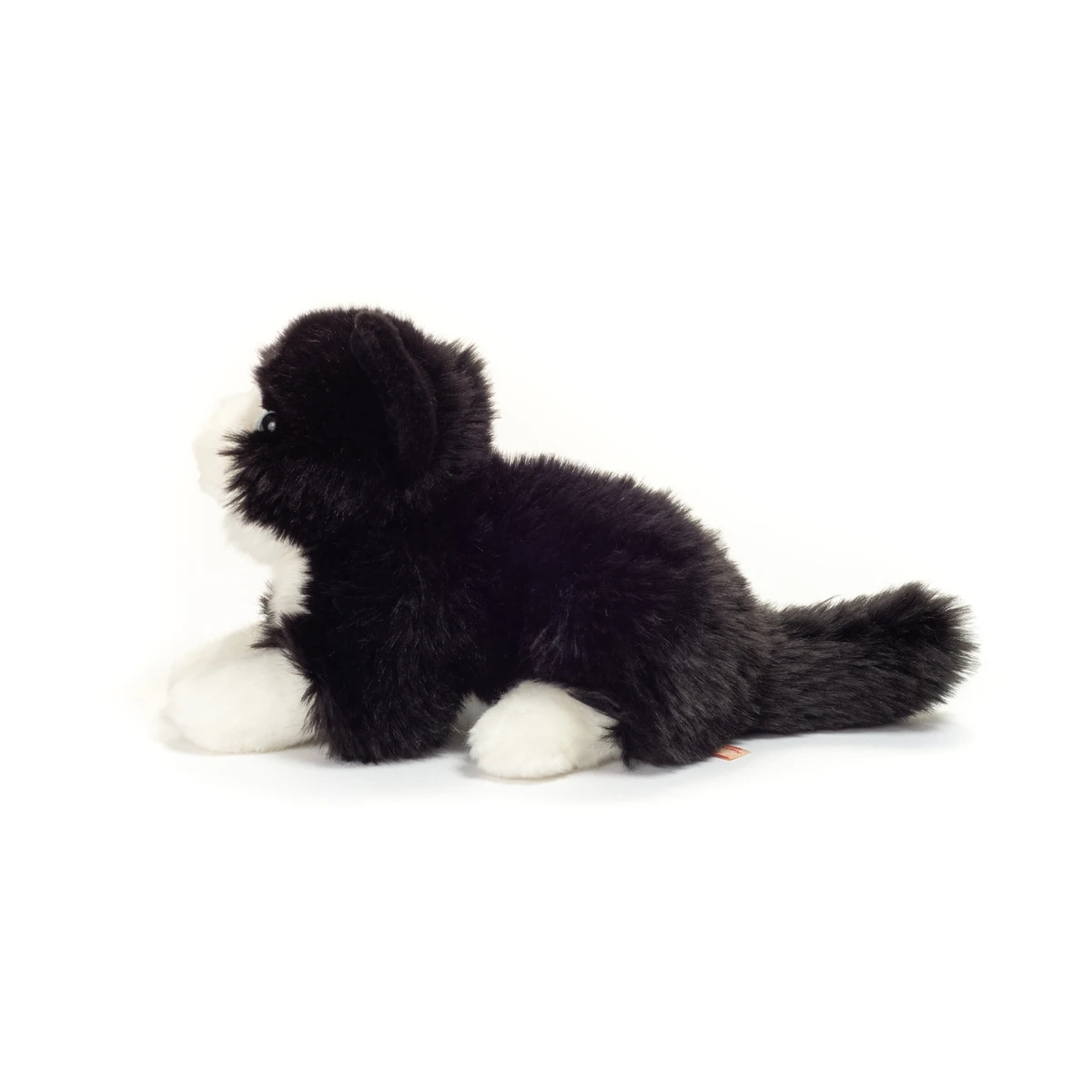TEDDY HERMANN Kot Czarno-biały wiotki 30 cm maskotka dla dzieci | Pan Piksel