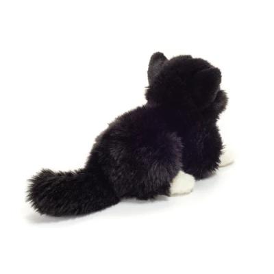 TEDDY HERMANN Kot Czarno-biały wiotki 30 cm maskotka dla dzieci | Pan Piksel