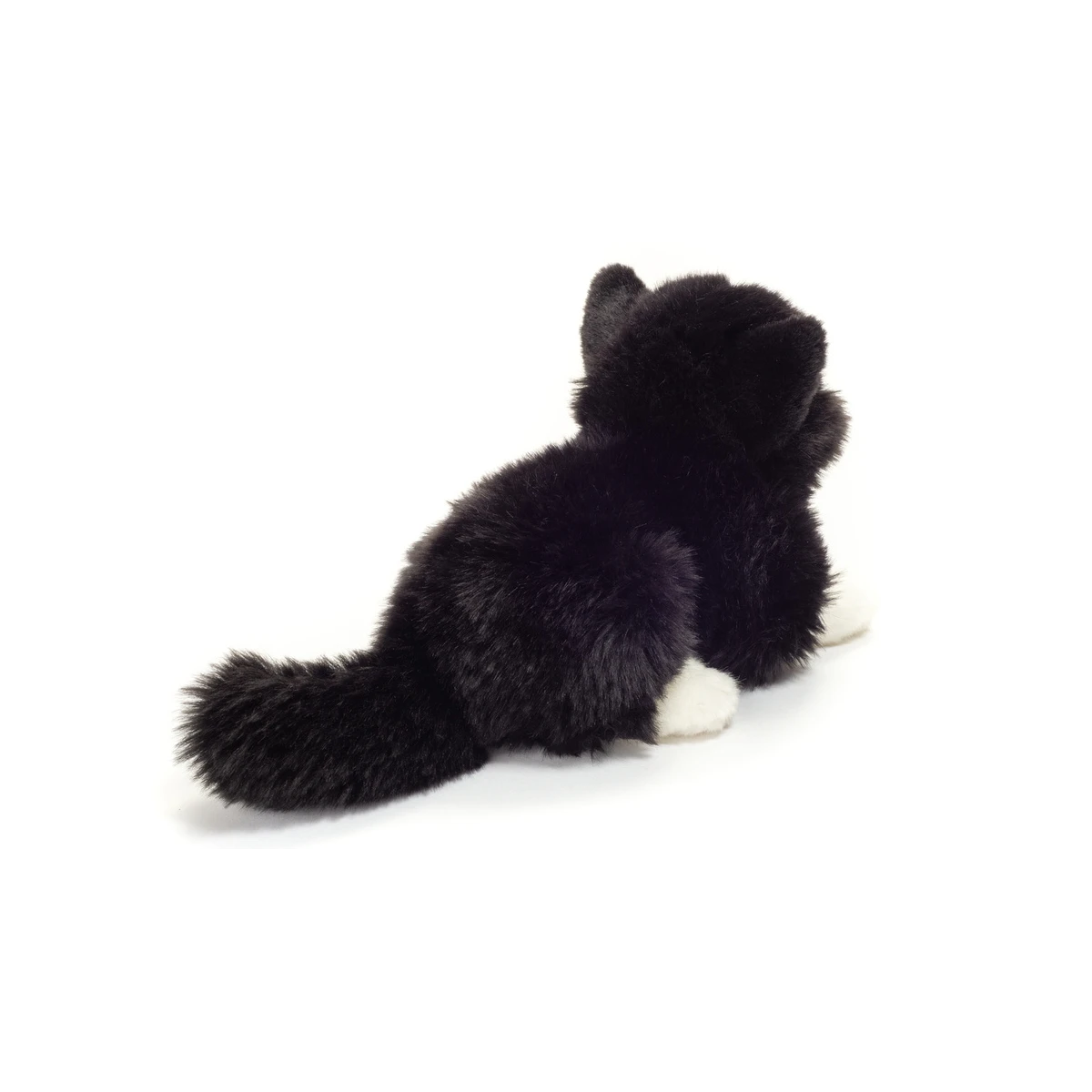 TEDDY HERMANN Kot Czarno-biały wiotki 30 cm maskotka dla dzieci | Pan Piksel