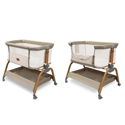 Milly Mally Łóżeczko Dostawne Nino Beige | Pan Piksel