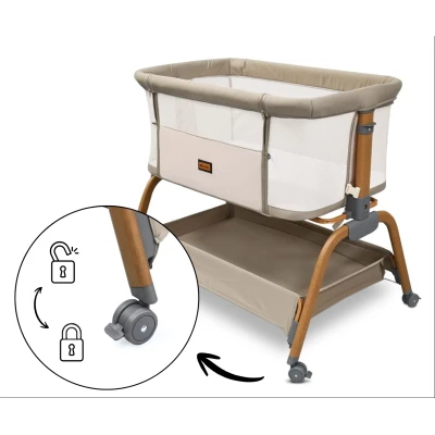 Milly Mally Łóżeczko Dostawne Nino Beige | Pan Piksel