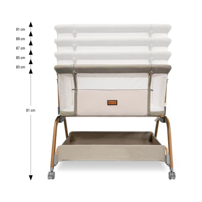 Milly Mally Łóżeczko Dostawne Nino Beige | Pan Piksel