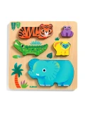 DJECO Drewniane puzzle DZIKIE ZWIERZĄTKA | Pan Piksel