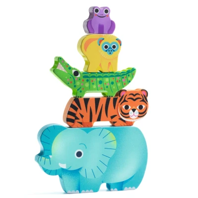 DJECO Drewniane puzzle DZIKIE ZWIERZĄTKA | Pan Piksel