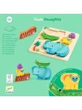 DJECO Drewniane puzzle DZIKIE ZWIERZĄTKA | Pan Piksel