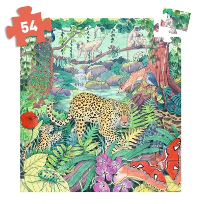 DJECO Puzzle tekturowe DŻUNGLA 54 elem. | Pan Piksel