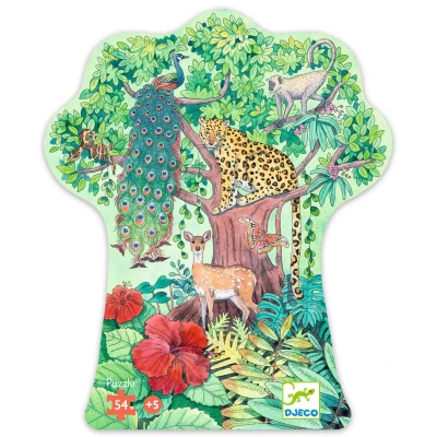 DJECO Puzzle tekturowe DŻUNGLA 54 elem. | Pan Piksel
