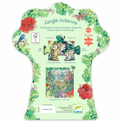 DJECO Puzzle tekturowe DŻUNGLA 54 elem. | Pan Piksel