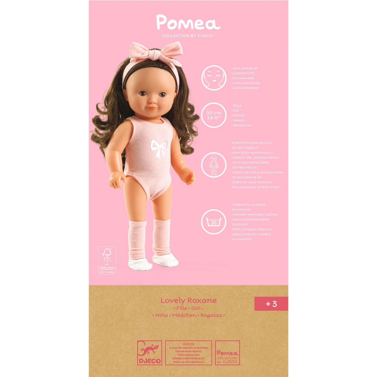 DJECO Lalka Roxane 32 cm KOLEKCJA LOVELY POMEA | Pan Piksel