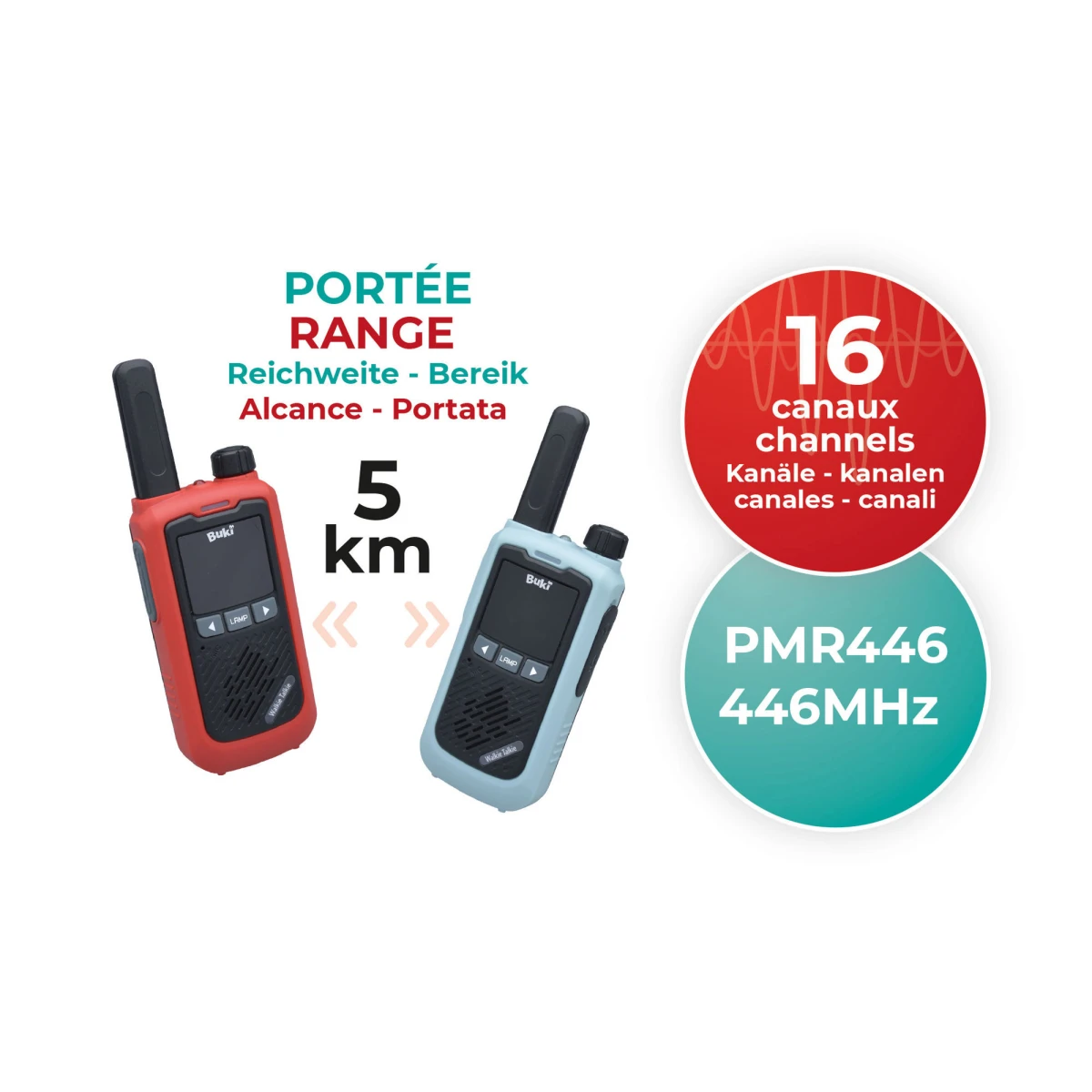 Walkie-talkie dla dzieci Buki France 5 km | Pan Piksel