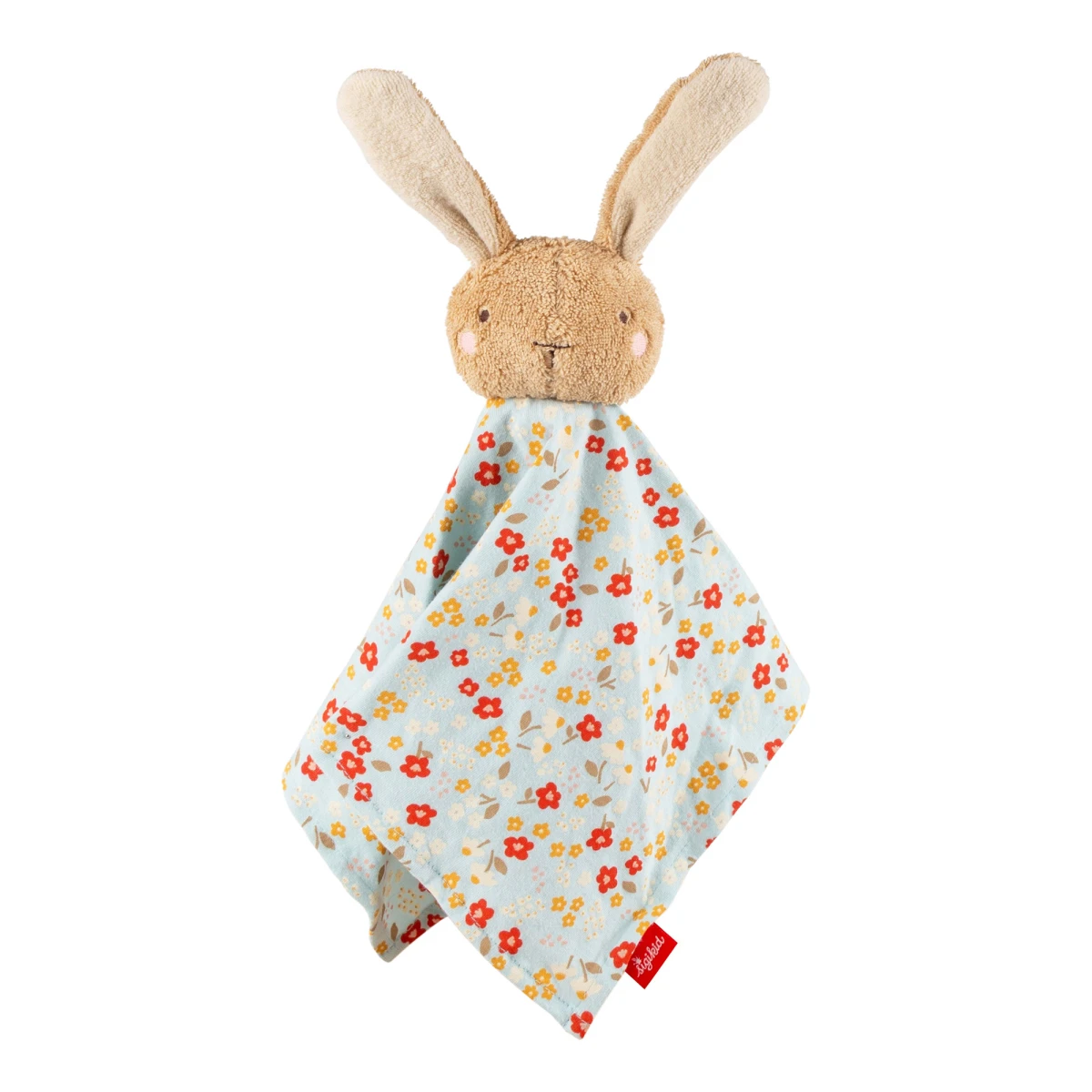 SIGIKID Pierwsza przytulanka komforter bawełniany Króliczek niebieski 32 cm | Pan Piksel