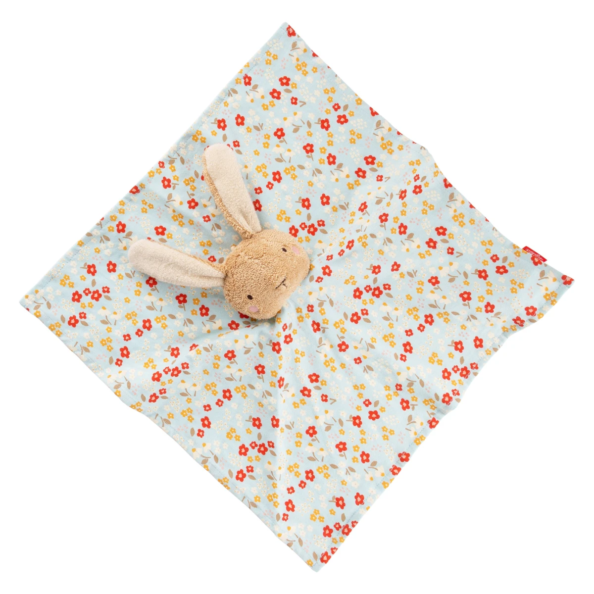 SIGIKID Pierwsza przytulanka komforter bawełniany Króliczek niebieski 32 cm | Pan Piksel