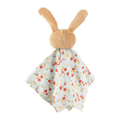 SIGIKID Pierwsza przytulanka komforter bawełniany Króliczek niebieski 32 cm | Pan Piksel