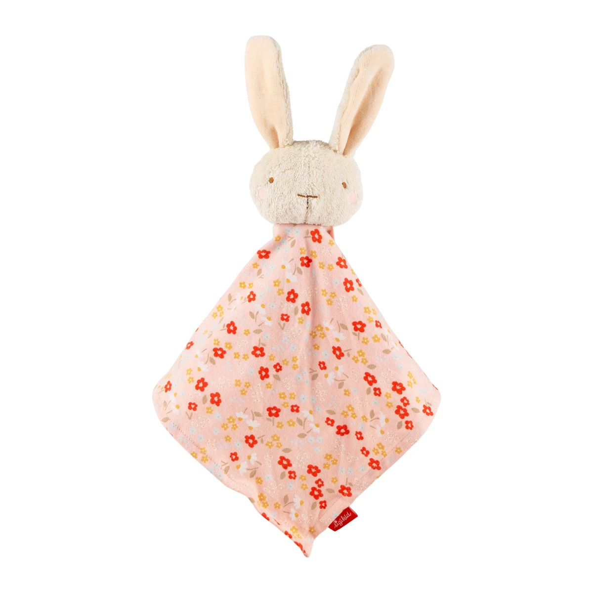 SIGIKID Pierwsza przytulanka komforter bawełniany Króliczek różowy 32 cm | Pan Piksel