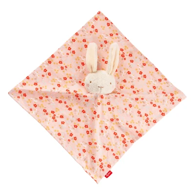 SIGIKID Pierwsza przytulanka komforter bawełniany Króliczek różowy 32 cm | Pan Piksel