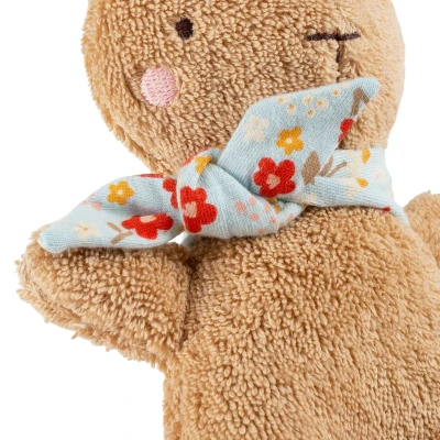 SIGIKID Pierwsza przytulanka z pozytywką bawełniany Króliczek brązowy 19 cm | Pan Piksel