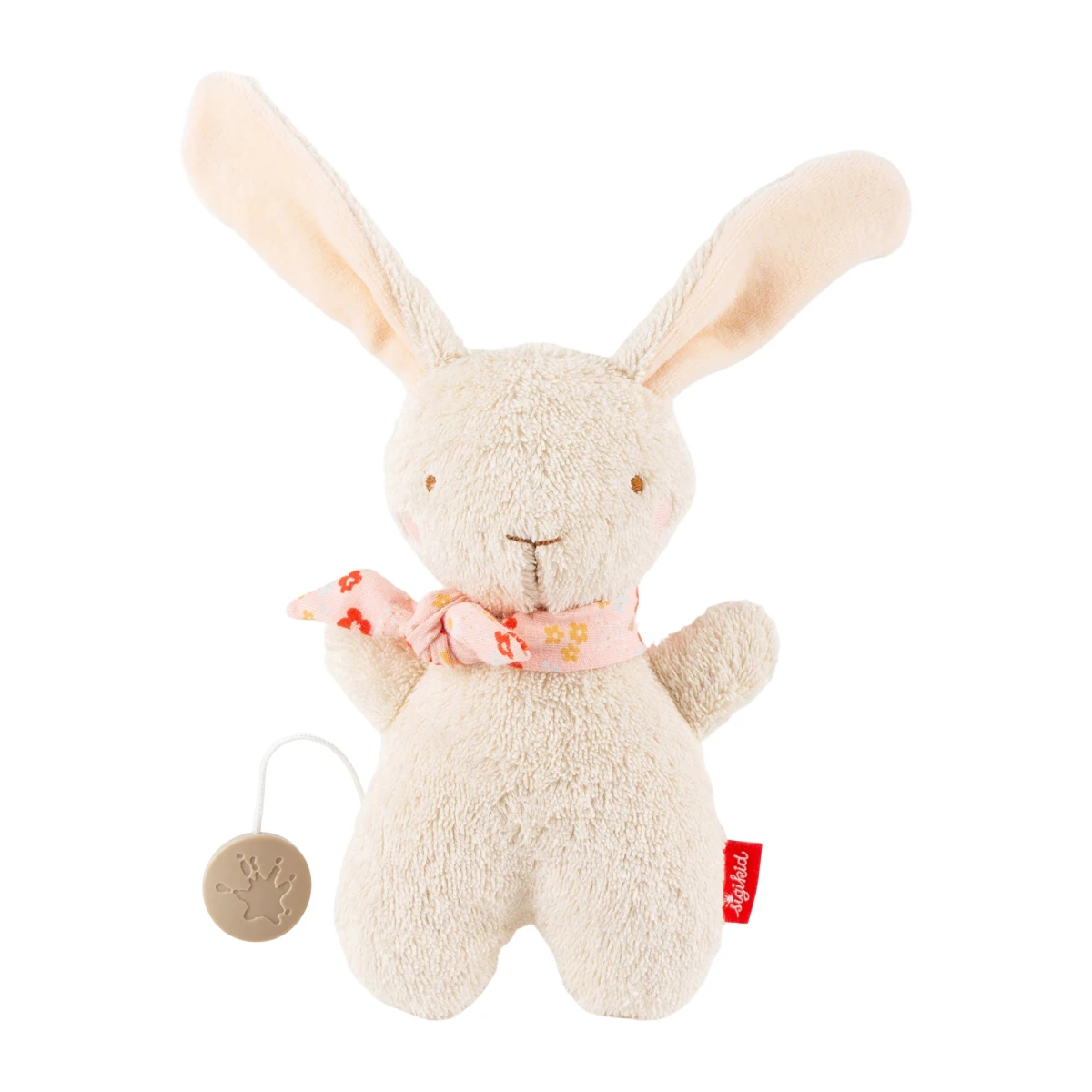 SIGIKID Pierwsza przytulanka z pozytywką bawełniany Króliczek écru 19 cm | Pan Piksel