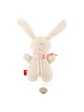 SIGIKID Pierwsza przytulanka z pozytywką bawełniany Króliczek écru 19 cm | Pan Piksel