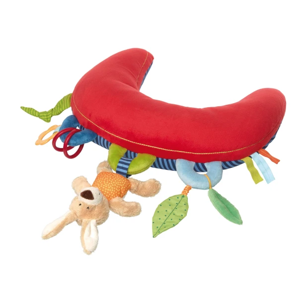SIGIKID Poduszka do leżenia na brzuszku 37cm zabawka ruchowa grzechotka | Pan Piksel