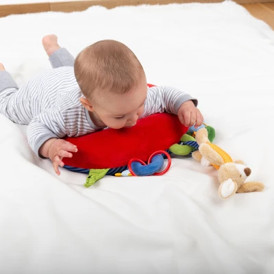 SIGIKID Poduszka do leżenia na brzuszku 37cm zabawka ruchowa grzechotka | Pan Piksel