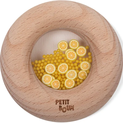 Petit Boum Drewniana grzechotka sensoryczna Cytryna | Pan Piksel