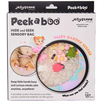 JELLYSTONE DESIGNS Jellystone Sensoryczny dysk z figurkami A-Ku-Ku! Peekaboo motyw Wróżki | Pan Piksel